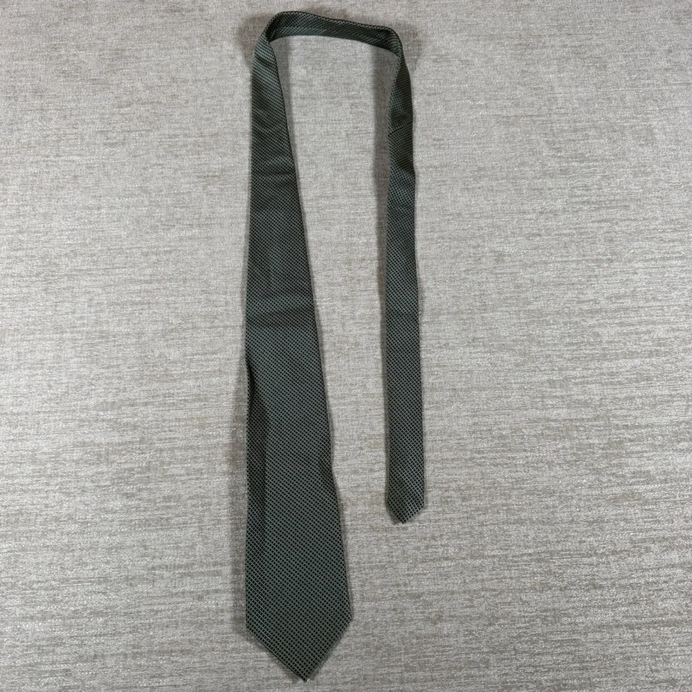 Brooks Brothers Tie Mens One Size‎ Green Geometric Silk Made in USA
